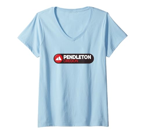 Damen Emblem mit Pendleton-Logo — Pendleton Oregon T-Shirt mit V-Ausschnitt Damen Emblem mit Pendleton-Logo — Pendleton Oregon T-Shirt mit V-Ausschnitt von Oregon Adventure Gear