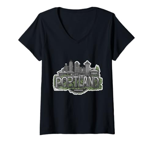 Damen Oregon Portland America State für eine Reise nach Oregon T-Shirt mit V-Ausschnitt Damen Oregon Portland America State für eine Reise nach Oregon T-Shirt mit V-Ausschnitt von Oregon Idea