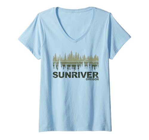 Damen Sunriver, Oregon T-Shirt mit V-Ausschnitt Damen Sunriver, Oregon T-Shirt mit V-Ausschnitt von Oregon Nature Designs