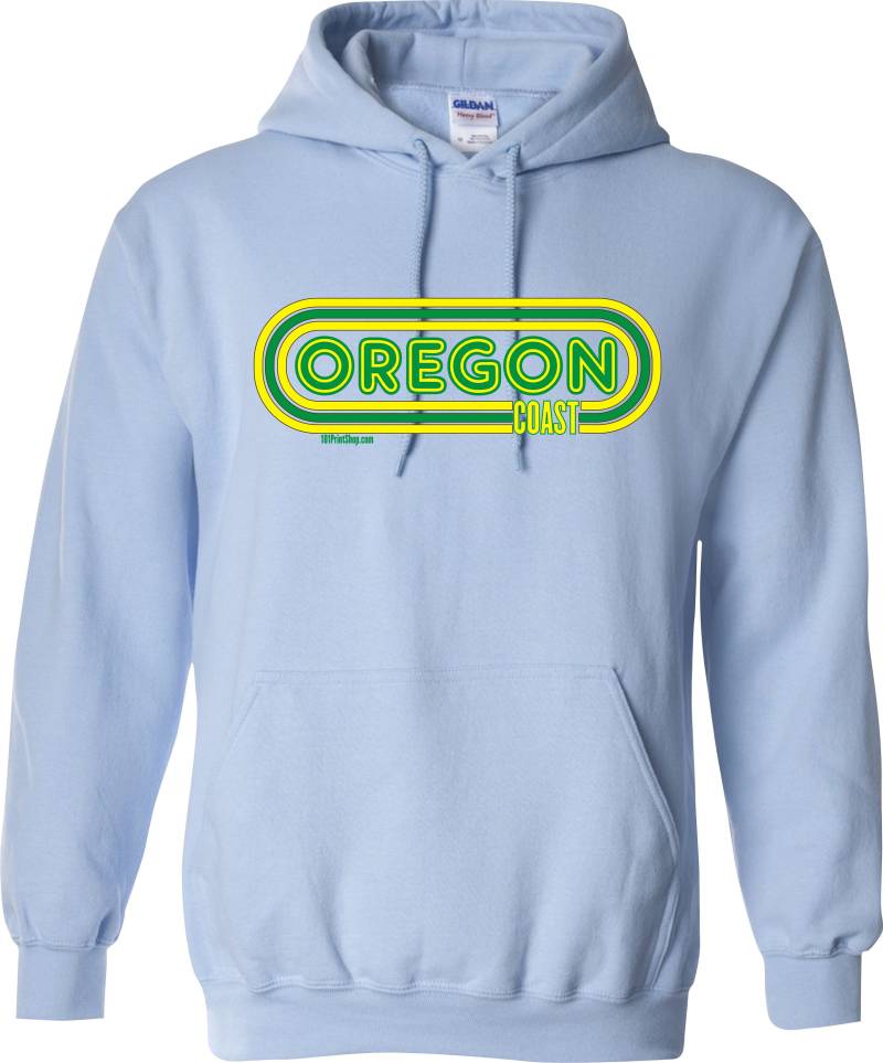 Oregon Coast Track Design Hoodie - Erwachsene Größen S-3xl Kapuzen Sweatshirts Viele Farboptionen Enten Universität College Print Shop von OregonCoastPrintShop