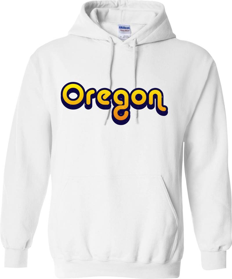 Oregon Retro Hoodie - Erwachsene Größen S-3xl Kapuzen Sweatshirts Viele Farboptionen Oc Print Shop von OregonCoastPrintShop