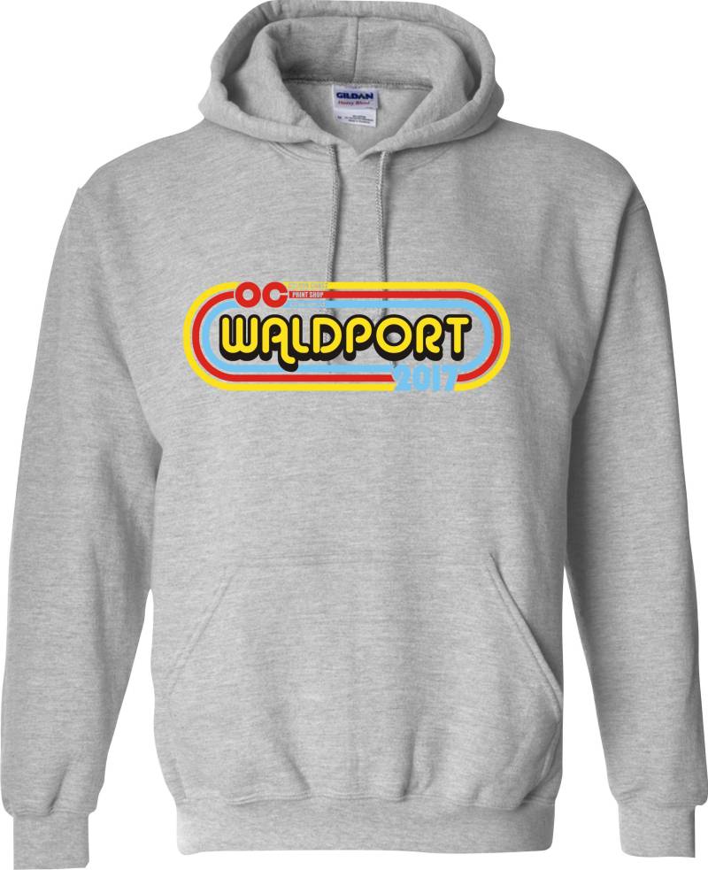 Waldport 2017 Track Design Hoodie - Erwachsene Größen S-3xl Kapuzen Sweatshirts Viele Farboptionen Oregon Coast Print Shop von OregonCoastPrintShop