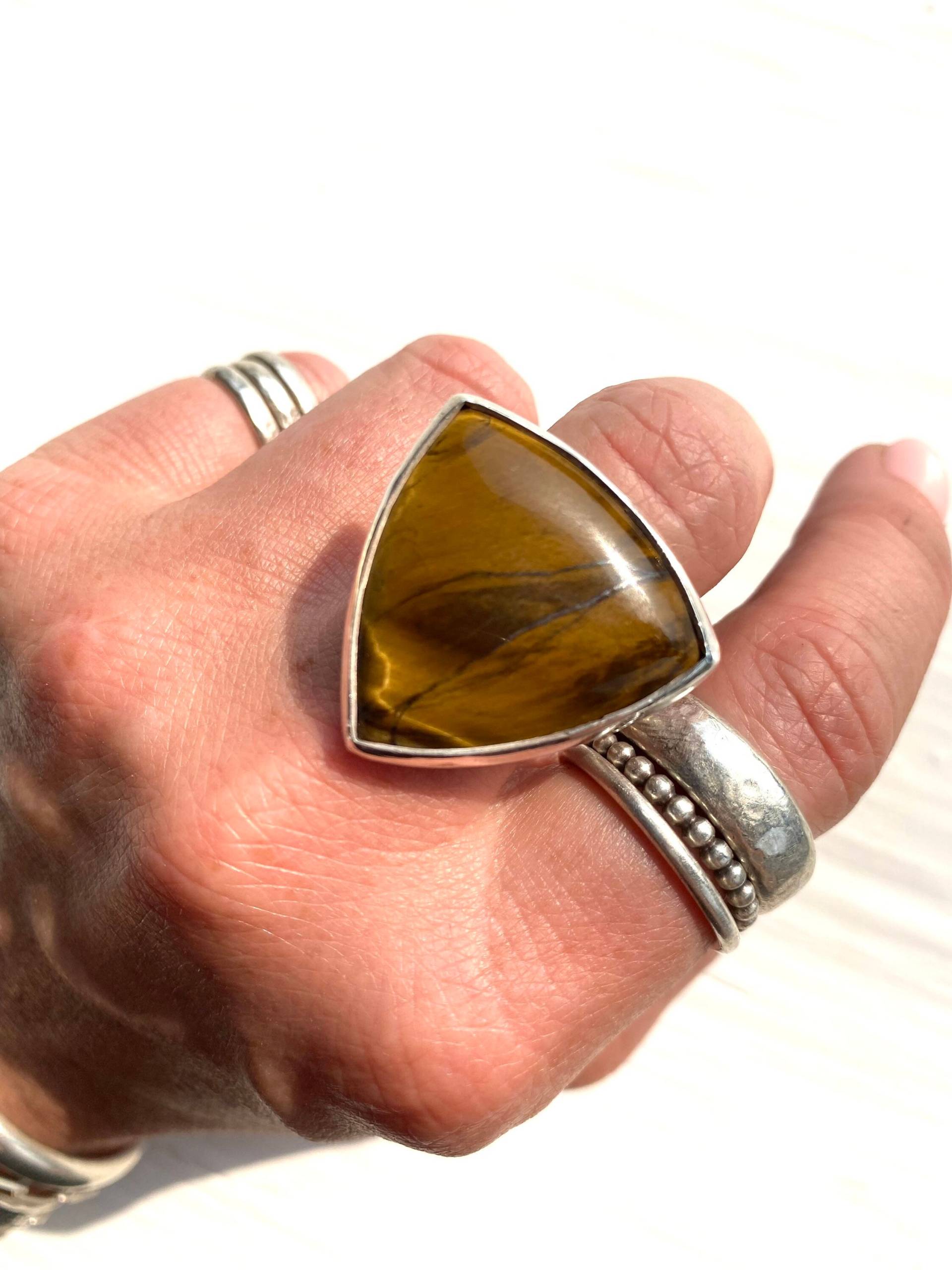 9 Dreieck Tigerauge 9 Dreieck Tigerauge von OregonicJewelsDesign