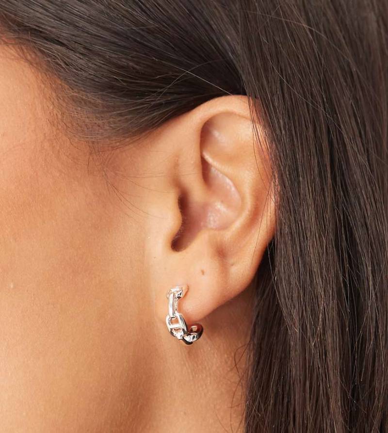 Orelia - Mariner - Creolen aus Sterlingsilber mit Kettendesign von Orelia