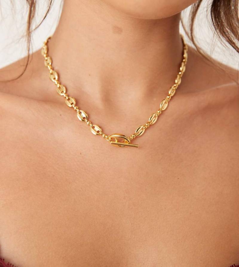 Orelia - Mariner - T-Steg-Halskette mit 18-Karat-Vergoldung-Goldfarben von Orelia