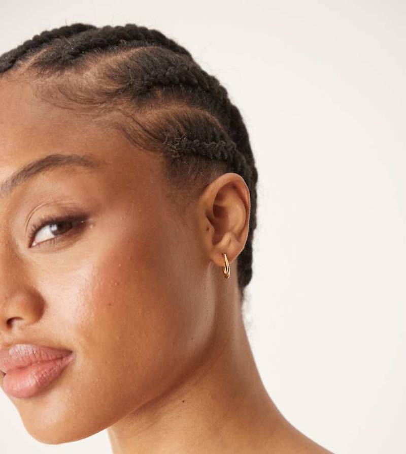 Orelia - Ovale Creolen mit 18-Karat-Vergoldung-Goldfarben von Orelia