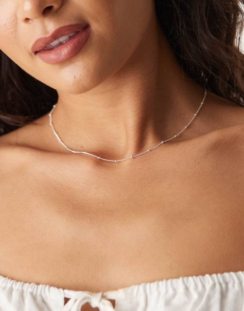 Orelia - Satellite - Mit Sterlingsilber versilberte Halskette von Orelia