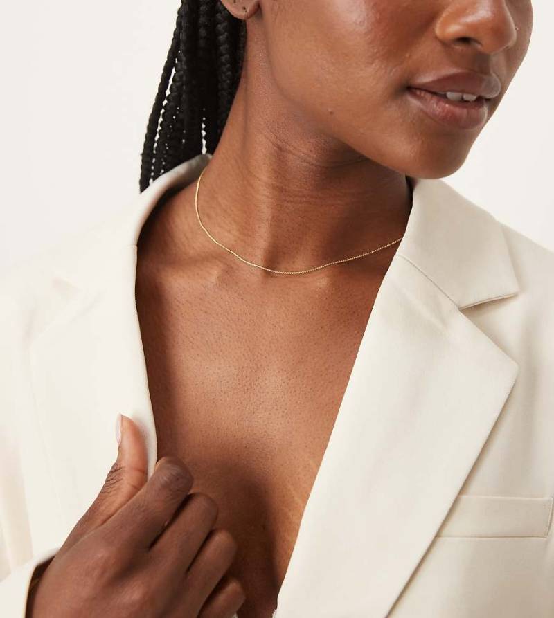 Orelia - Schlichte 16-Zoll-Halskette mit 18 Karat Vergoldung-Goldfarben von Orelia