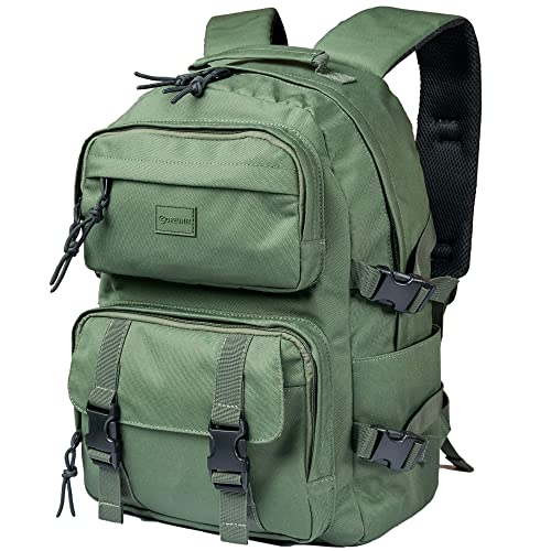 Oreunik schulrucksack damen herren, Lightweight rucksack schule mädchen teenager, Causal reiserucksack 15 Zoll Laptop Rucksack, Wasserabweisend College Daypack jungen Men Women(Grün) von Oreunik