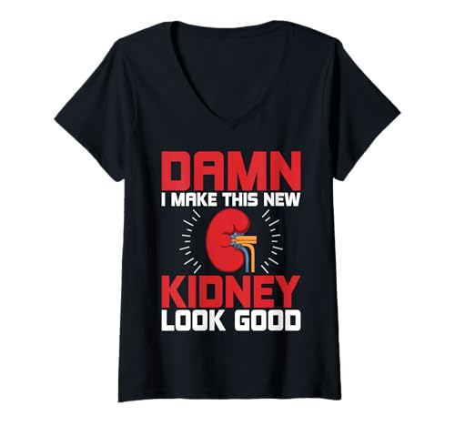Damen I Make This New Kidney Look Good - Nierentransplantation Geschenke T-Shirt mit V-Ausschnitt Damen I Make This New Kidney Look Good - Nierentransplantation Geschenke T-Shirt mit V-Ausschnitt von Organ Transplant Gifts Co.