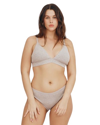Organic Basics Damen-BHs Core Triangle Bralette 2er-Pack, schwarz / weiß, Medium von Organic Basics