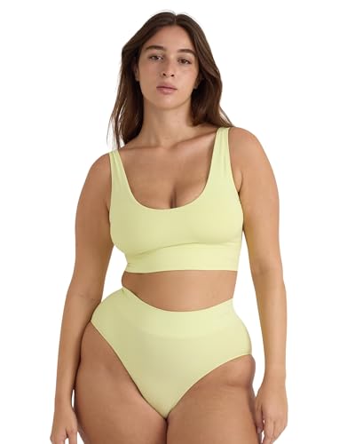 Organic Basics Damen Smooth Scoop Neck Seamless Bralette BH, Holunderblütengrün, X-Large von Organic Basics
