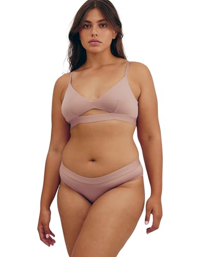 Organic Basics Damen Soft Touch Triangle Bralette BH, Dusty Rose, small von Organic Basics