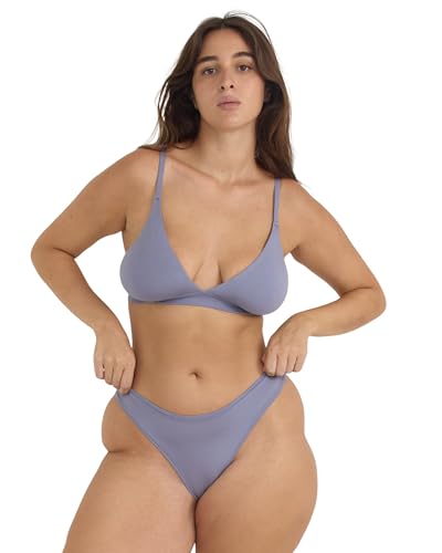 Organic Basics Damen Soft Touch Veil Wireless Triangle Bralette BH, Silbernebel, Large von Organic Basics