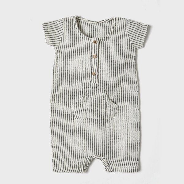 OrganicEra Bio Musselin Strampler mit kurzen Ärmeln von OrganicEra