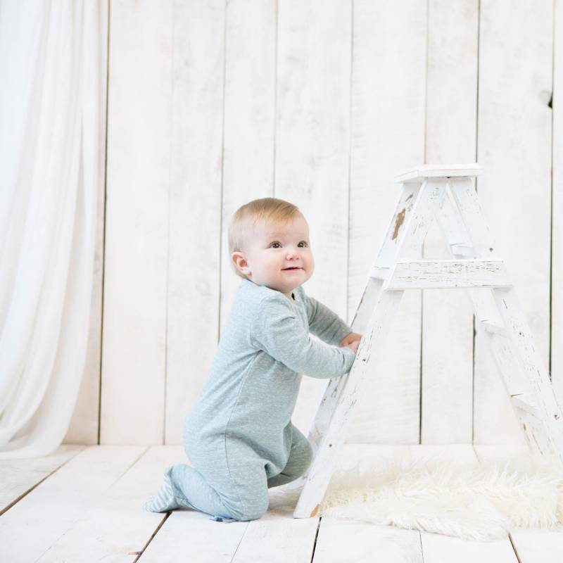 Bio-Baumwolle Babystrampler | Aqua Melange Gemütliche Baby Nachtwäsche Gender Neutral Strampler Für 0-2 Jahre von OrganicEraGermany