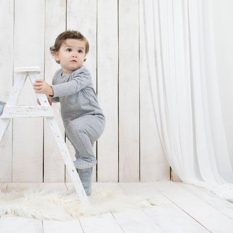 Bio-Baumwolle Babystrampler | Grau Melange Gemütliche Baby Nachtwäsche Gender Neutral Strampler Für 0-2 Jahre von OrganicEraGermany