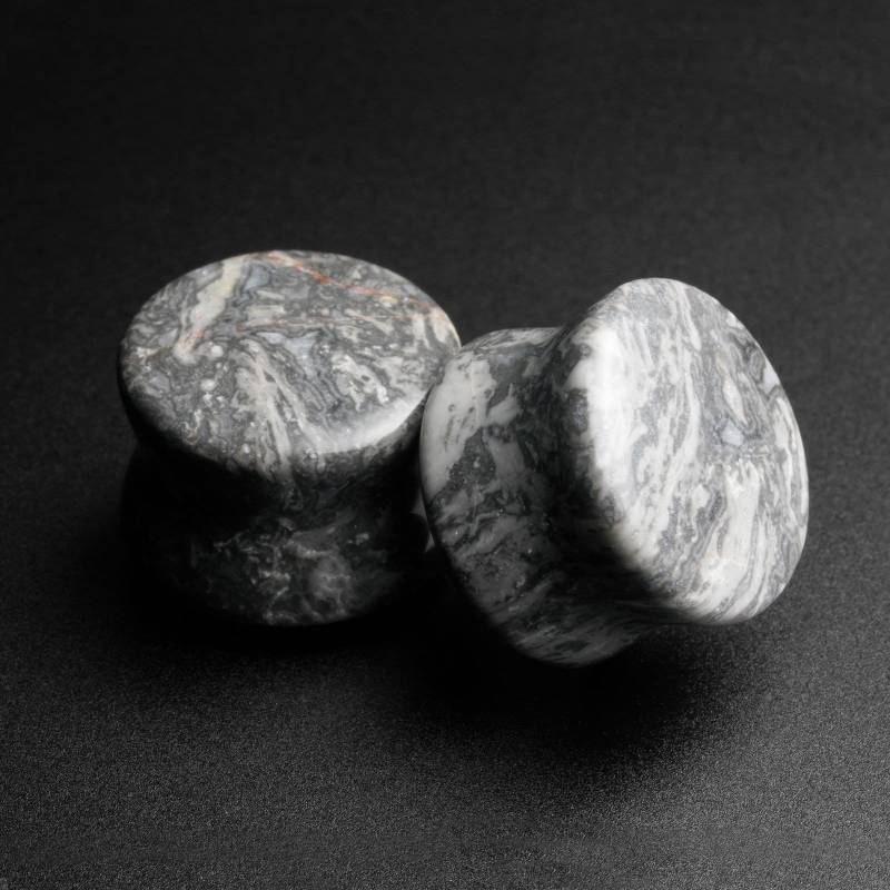 Picasso Jaspis Double Flare Stein Plug | Organic Ohr Dehnungsmessstreifen Größen 6mm | 2G - 25mm | 1 " Kostenlose Lieferung Möglich von OrganicsPlugShop