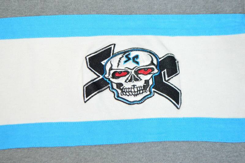 Stone Cold Steve Austin Langarm Polo Wwf Shirt Grau Weiß Blau Xl 90Er Vtg von OrganizedChaosLLCMa