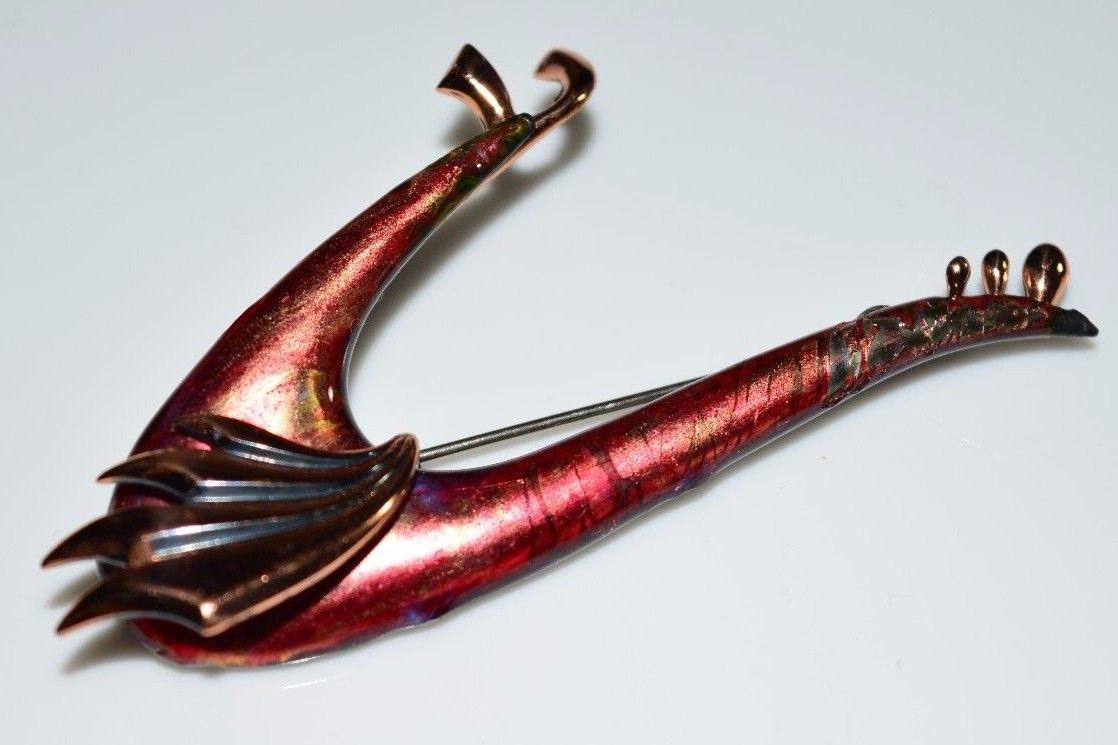 Vintage Matisse Renoir Signiert Große Rote Emaille Wingsong Pin Brosche Vintage Matisse Renoir Signiert Große Rote Emaille Wingsong Pin Brosche von OrganizedChaosLLCMa