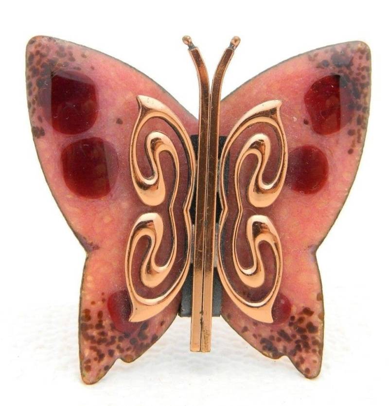 Vtg Matisse Renoir Signiert Rosa Rot Emaille Kupfer Schmetterling Brosche Anstecknadel Vtg Matisse Renoir Signiert Rosa Rot Emaille Kupfer Schmetterling Brosche Anstecknadel von OrganizedChaosLLCMa