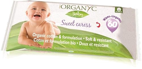ORGANYC BABY Reinigungstücher aus Bio-Baumwolle und Formulierung, 60 Tücher von Organyc