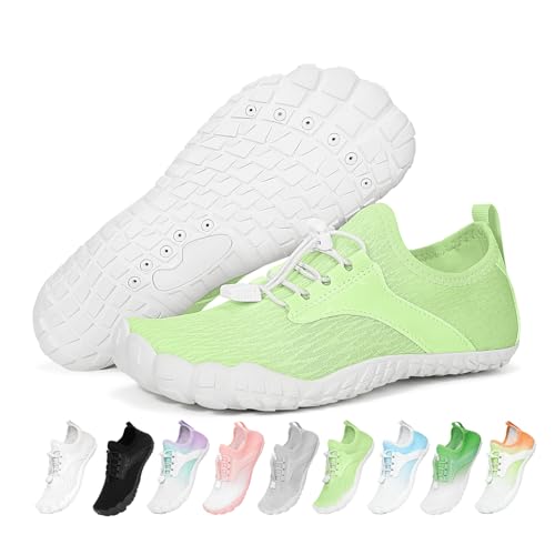 Orgonite Barfußschuhe Damen Herren Barfuss Schuhe, Atmungsaktiv Schnell Trocknend Wasserschuhe, rutschfeste Surfschuhe Badeschuhe Unisex Barfussschuhe für Beach Wandern von Orgonite