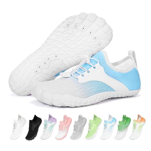Orgonite Barfußschuhe Damen Herren Barfuss Schuhe, Atmungsaktiv Schnell Trocknend Wasserschuhe, rutschfeste Surfschuhe Badeschuhe Unisex Barfussschuhe für Beach Wandern von Orgonite
