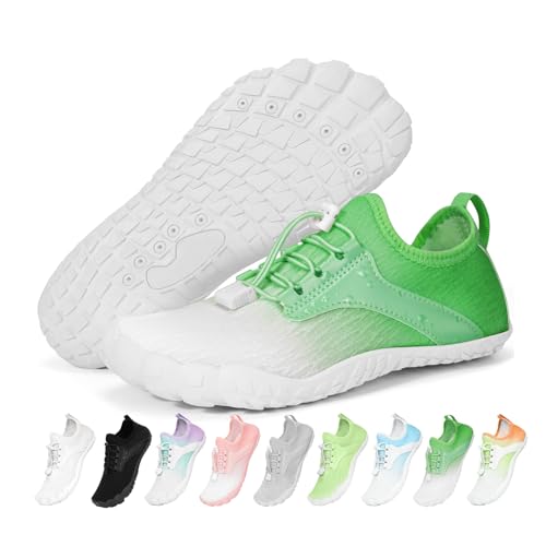 Orgonite Barfußschuhe Damen Herren Barfuss Schuhe, Atmungsaktiv Schnell Trocknend Wasserschuhe, rutschfeste Surfschuhe Badeschuhe Unisex Barfussschuhe für Beach Wandern von Orgonite