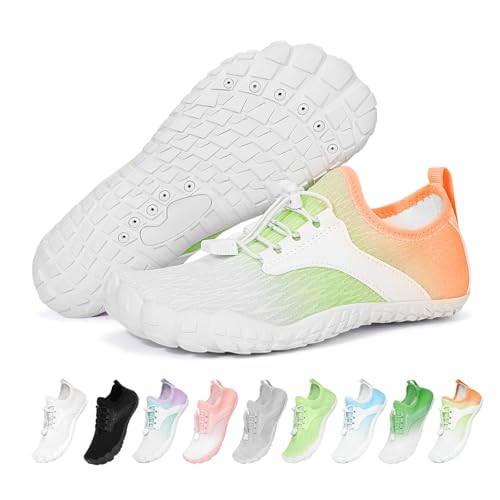 Orgonite Barfußschuhe Damen Herren Barfuss Schuhe, Atmungsaktiv Schnell Trocknend Wasserschuhe, rutschfeste Surfschuhe Badeschuhe Unisex Barfussschuhe für Beach Wandern von Orgonite