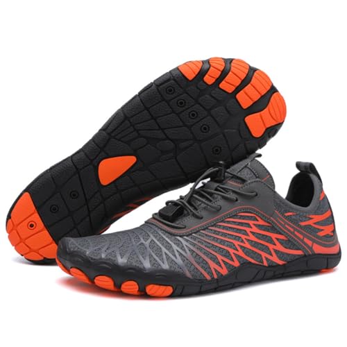 Orgonite Unisex Barfußschuhe für Damen und Herren, Schnell Trocknend Traillaufschuhe, Atmungsaktiv Fitnessschuhe Weich Leicht Badeschuhe mit rutschfest Sohle & Breiter Zehenbox von Orgonite