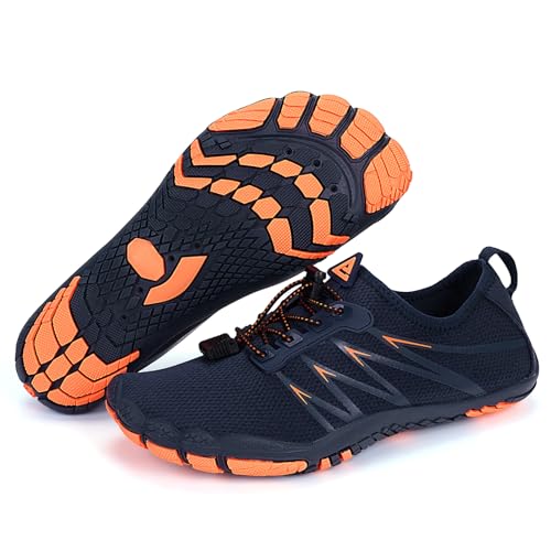 Orgonite Unisex Barfußschuhe für Damen und Herren, Schnell Trocknend Traillaufschuhe, Atmungsaktiv Fitnessschuhe Weich Leicht Badeschuhe mit rutschfest Sohle & Breiter Zehenbox von Orgonite