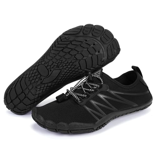 Orgonite Unisex Barfußschuhe für Damen und Herren, Schnell Trocknend Traillaufschuhe, Atmungsaktiv Fitnessschuhe Weich Leicht Badeschuhe mit rutschfest Sohle & Breiter Zehenbox von Orgonite