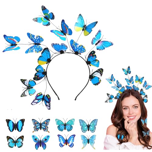 Orgoue Schmetterling Haarreif, Schmetterling Fascinator Fee Stirnband Schmetterlings-Stirnbänder Für Frauen Schmetterling Kopfschmuck Für Karneval Orgoue Schmetterling Haarreif, Schmetterling Fascinator Fee Stirnband Schmetterlings-Stirnbänder Für Frauen Schmetterling Kopfschmuck Für Karneval von Orgoue