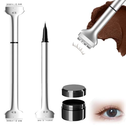 2025 Neue Eyeliner Stempel, Lower Lash Stamp, Wimpern Stempel, Unterer Wimpernstempel, Wasserfeste Doppelseitige Wimpern Unterseite Stempel, Lower Lash Stamp für Make up Anfänger (#02, Braun) von Orgrul