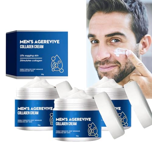 30g Men's Collagen Anti Wrinkle Face Cream, 6 in 1 Particle Face Cream for Men Eye Bags, Mens Face Cream Moisturizer, Mens Anti Aging Face Cream, Wrinkle and Dark Spots Face Moisturizer (3PC) von Orgrul