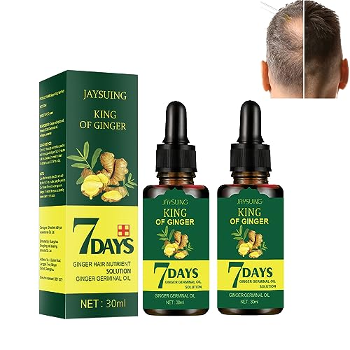 7 Days Hair Growth, Haarwachstumsserum, Ginger Hair Regrowth Haarserum, Ginger Hair Serum, Ingwer-Keimöl, Loss Treatment Growth Hair for Men Women (2 Stück) von Orgrul