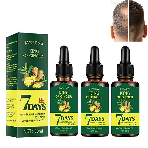 7 Days Hair Growth, Haarwachstumsserum, Ginger Hair Regrowth Haarserum, Ginger Hair Serum, Ingwer-Keimöl, Loss Treatment Growth Hair for Men Women (3 Stück) von Orgrul