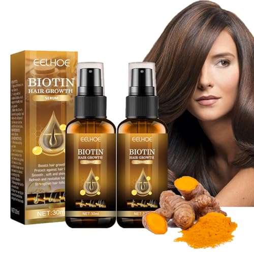 Biotin Haarwuchs Spray, Biotin Haarwachstumsserum, Haarwuchsseren Nährendes Haarspray, Vermeidung Von Haarausfall,Biotin Haarausfallöl,Haarwachstum ätherische Öle,Nährt Haar und Kopfhaut (2PC) von Orgrul