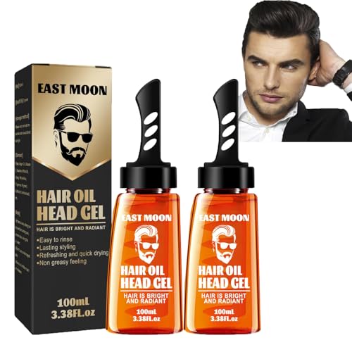 Haarstyling-Gel für Männer, 2-in-1-Haarwachsgel mit Kamm, Haargel Mit Kamm, Haargel Herren Haarwachs Männer, Haarstyling-Gel zum Modellieren der Haare und natürliches Stylen der Haare (2PC) von Orgrul