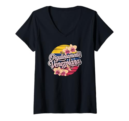 Damen Orgullosamente Venezolana Venezuela Stolz und Erbe T-Shirt mit V-Ausschnitt Damen Orgullosamente Venezolana Venezuela Stolz und Erbe T-Shirt mit V-Ausschnitt von Orgullosamente Venezolana Souvenirs and More