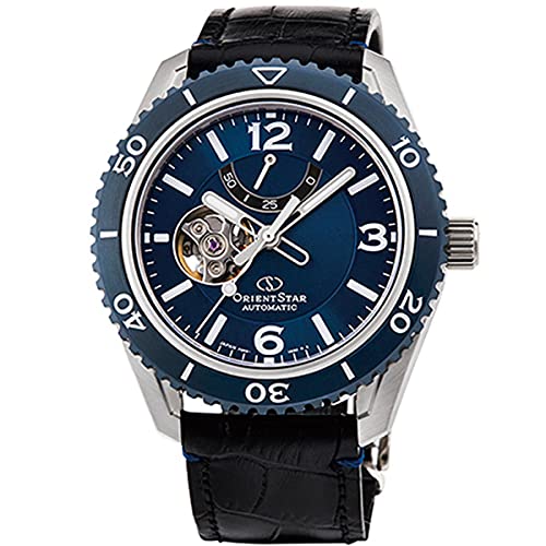 ORIENT Star Herren Automatik Armband-Uhr aus Edelstahl mit Leder Band - Sports - RE-AT0108L00B von Orient