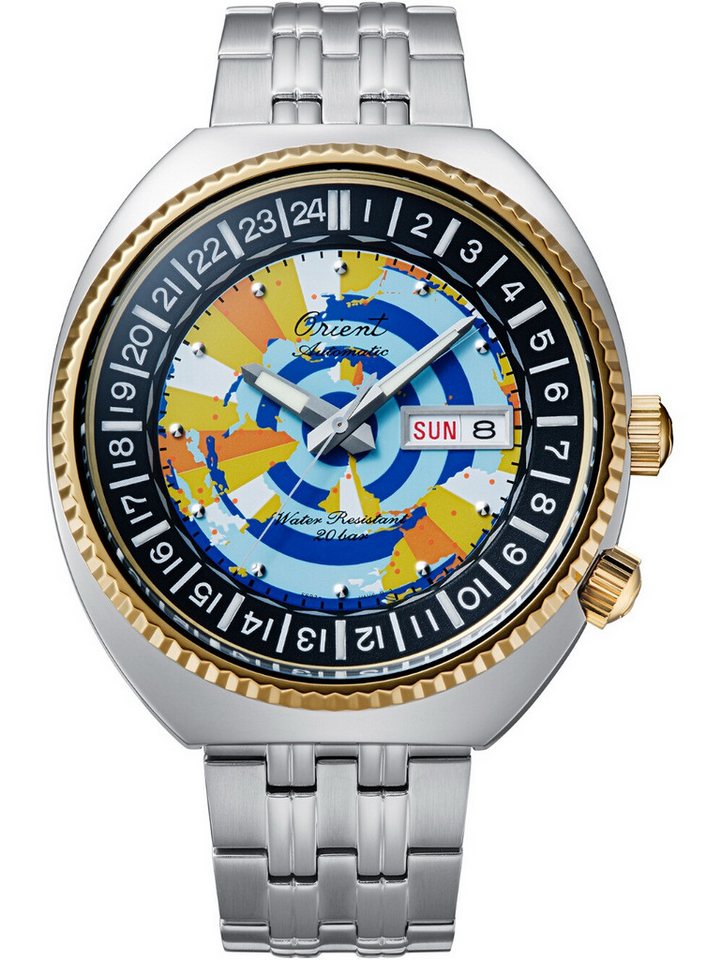 Orient Quarzuhr Orient RA-AA0E08Y39B Herrenuhr Revival World Map Limited 75th 44mm 20A Orient RA-AA0E08Y39B Herrenuhr Revival World Map Limited 75th 44mm 20ATM von Orient