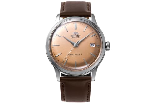 Orient Uni-Automatikuhr Bambino Version 7 LE RA-AC0M15Y30B, Orange/Abendrot im Zickzackmuster (Sunset Chevron) von Orient