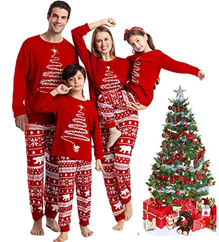 Oriental eLife Passender Weihnachten Familien-Schlafanzug Für Familie, Familie Weihnachten Pyjamas Set, Bedruckte Weihnachten Nachtwäsche Outfits für Jungen Mädchen von Oriental eLife