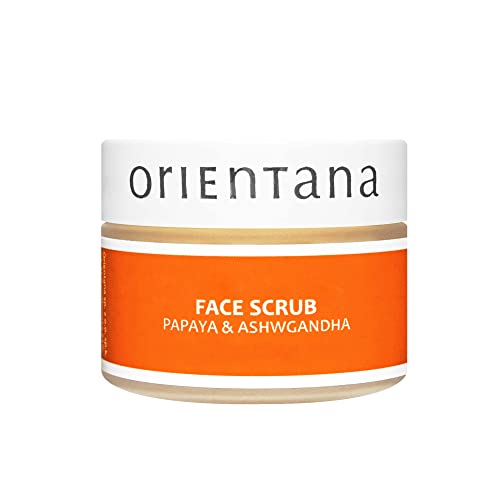 Orientana - Gesichtspeeling Für Damen | Papaya & Indischer Ginseng |99.7% Natürliches Bio Veganes Peeling Für Gesicht | Gegen Akne & Pickel Und Anti Aging | Frauen Mit Trockene & Normale Haut - 50g von Orientana