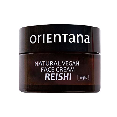 Orientana - Gesichtscreme Für Die Nacht | Reishi | 98.5% Natürliche Vegane Anti-Aging Falten & Pigmentflecken Creme Für Frauen Mit Reife Haut | Feuchtigkeitscreme Für Damen | Bio Gesichtspflege - 50ml von Orientana