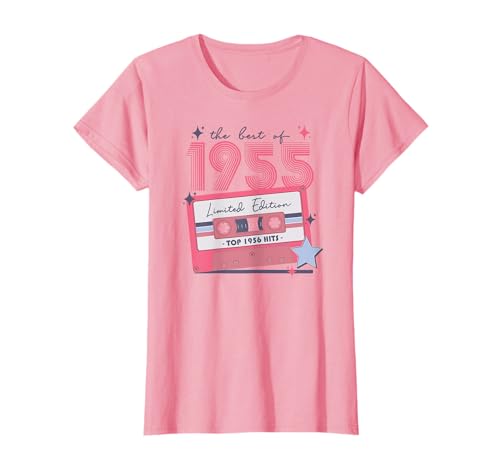 1955 Vintage Jahrgang Geburtstag Retro Disco Damen Geschenk T-Shirt von Original 1955 Geburtstag Legende Frau rosa Deko