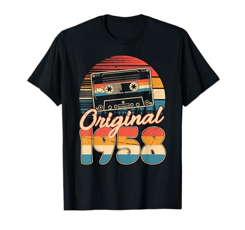 1958 Vintage Geburtstag Retro Vintage Männer Frauen Geschenk T-Shirt 1958 Vintage Geburtstag Retro Vintage Männer Frauen Geschenk T-Shirt von Original 1958 Geburtstag Legende Mann Frau Deko