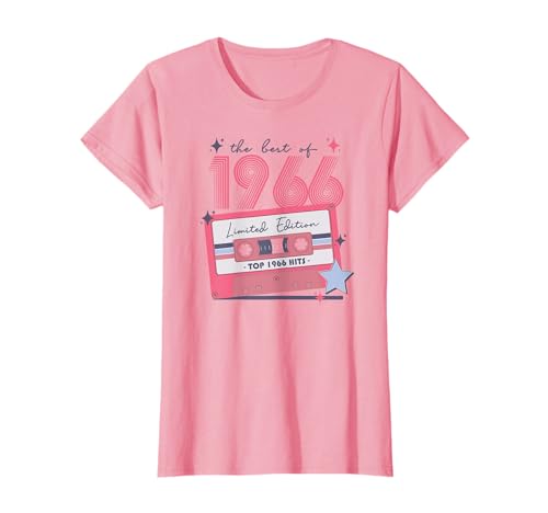 1966 Vintage Jahrgang Geburtstag Retro Disco Damen Geschenk T-Shirt von Original 1966 Geburtstag Legende Frau rosa Deko